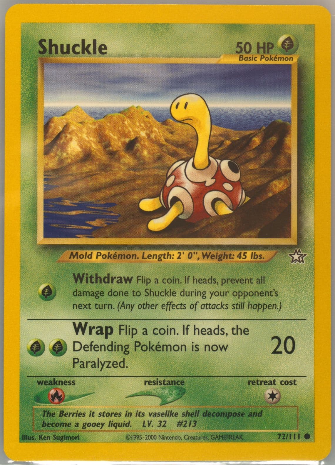 Shuckle (72) 2000 Pokemon Neo Genesis