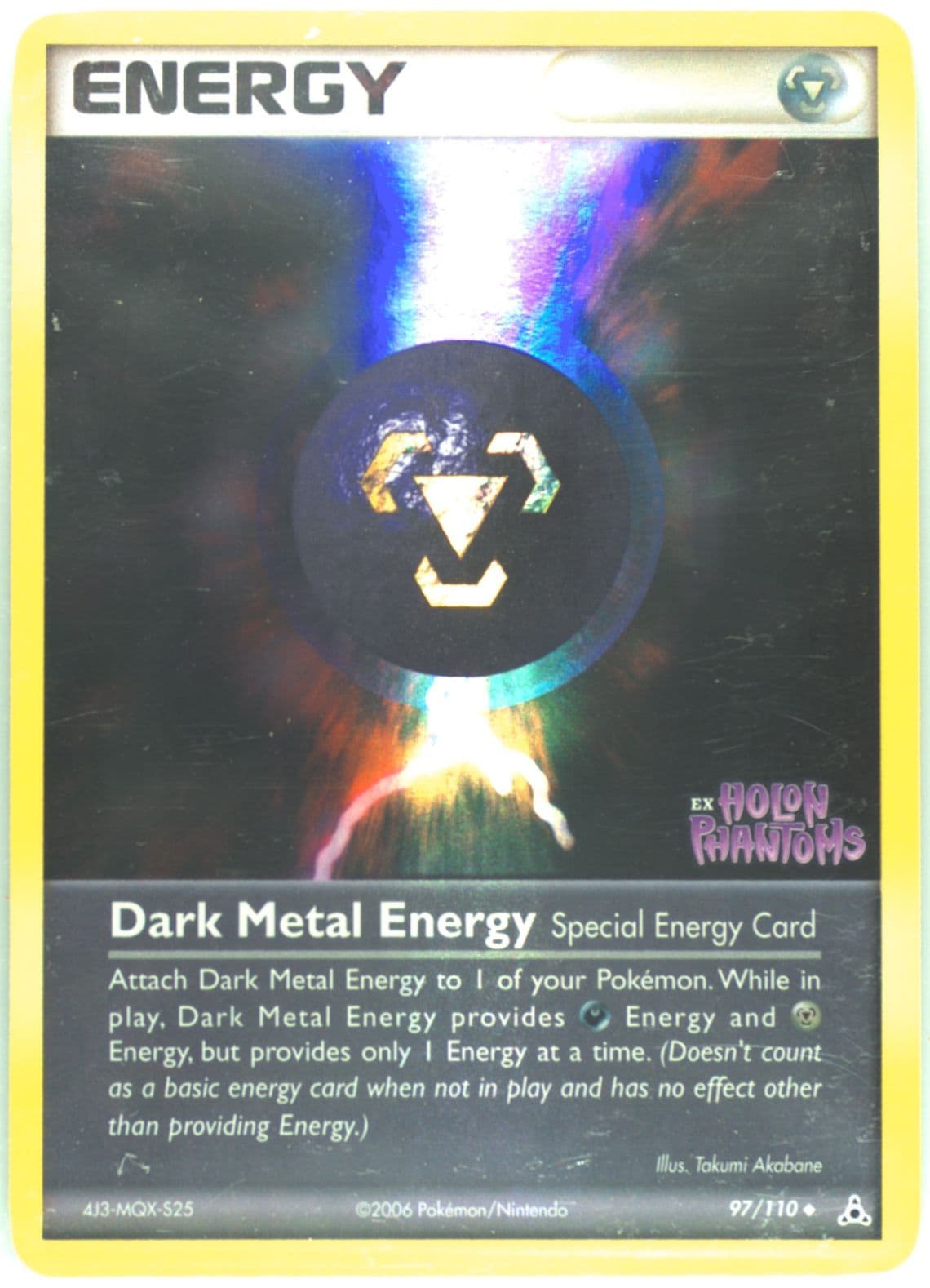 Dark Metal Energy-Reverse Foil (97) 2006 Pokemon EX Holon Phantoms
