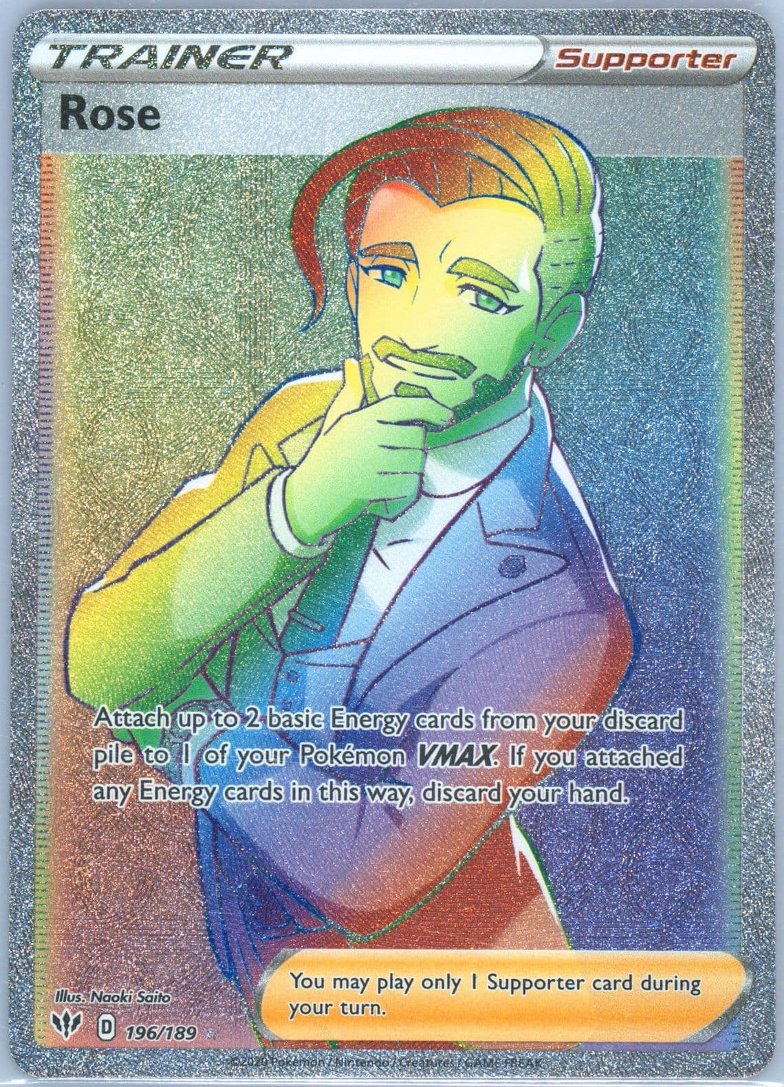 Full Art/Rose Secret (196) 2020 Pokemon Sword & Shield Darkness Ablaze