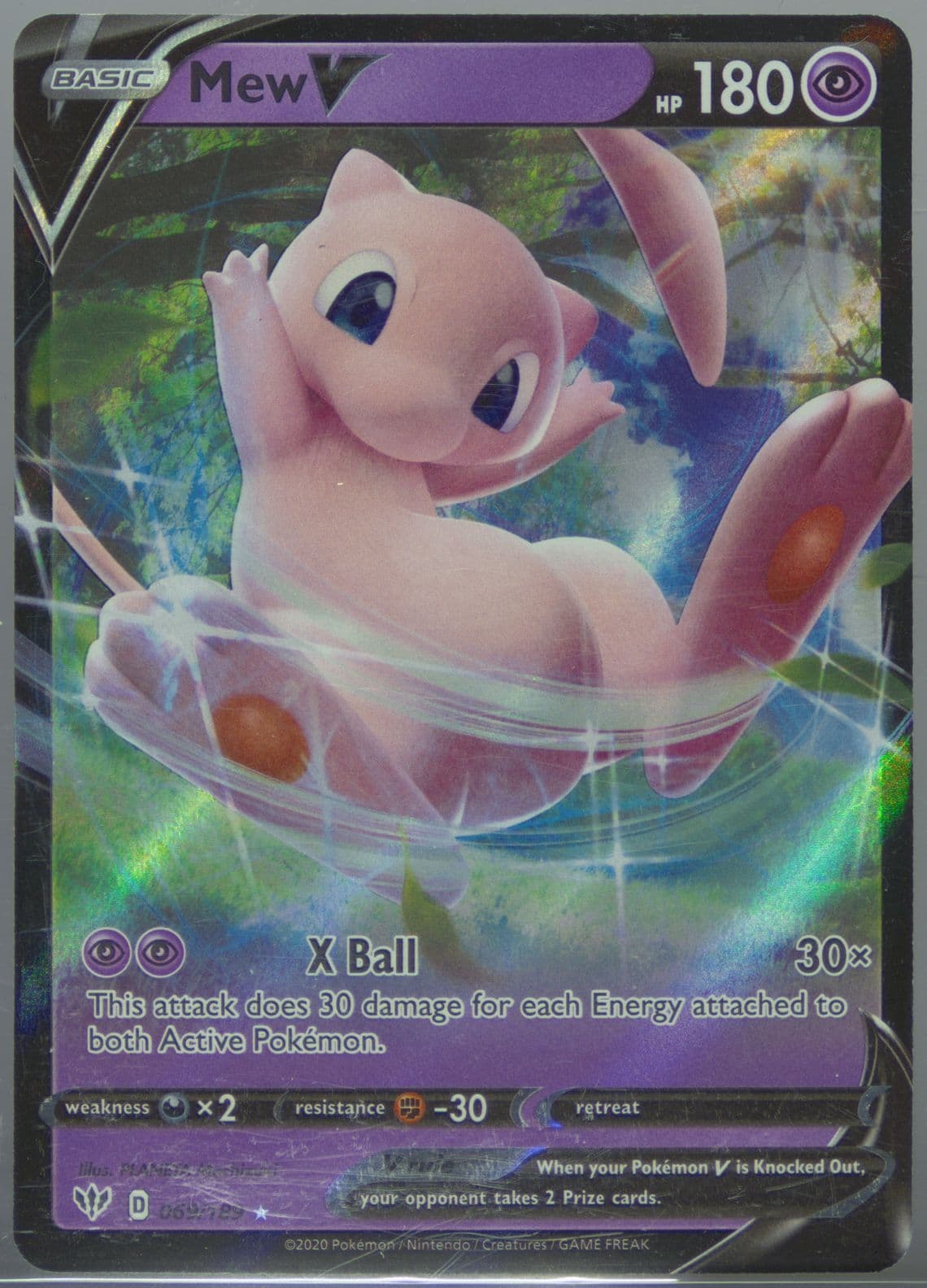 Mew V (069) 2020 Pokemon Sword & Shield Darkness Ablaze