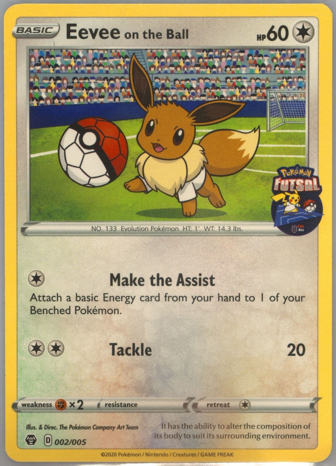 Eevee on the Ball (002) 2020 Pokemon Futsal