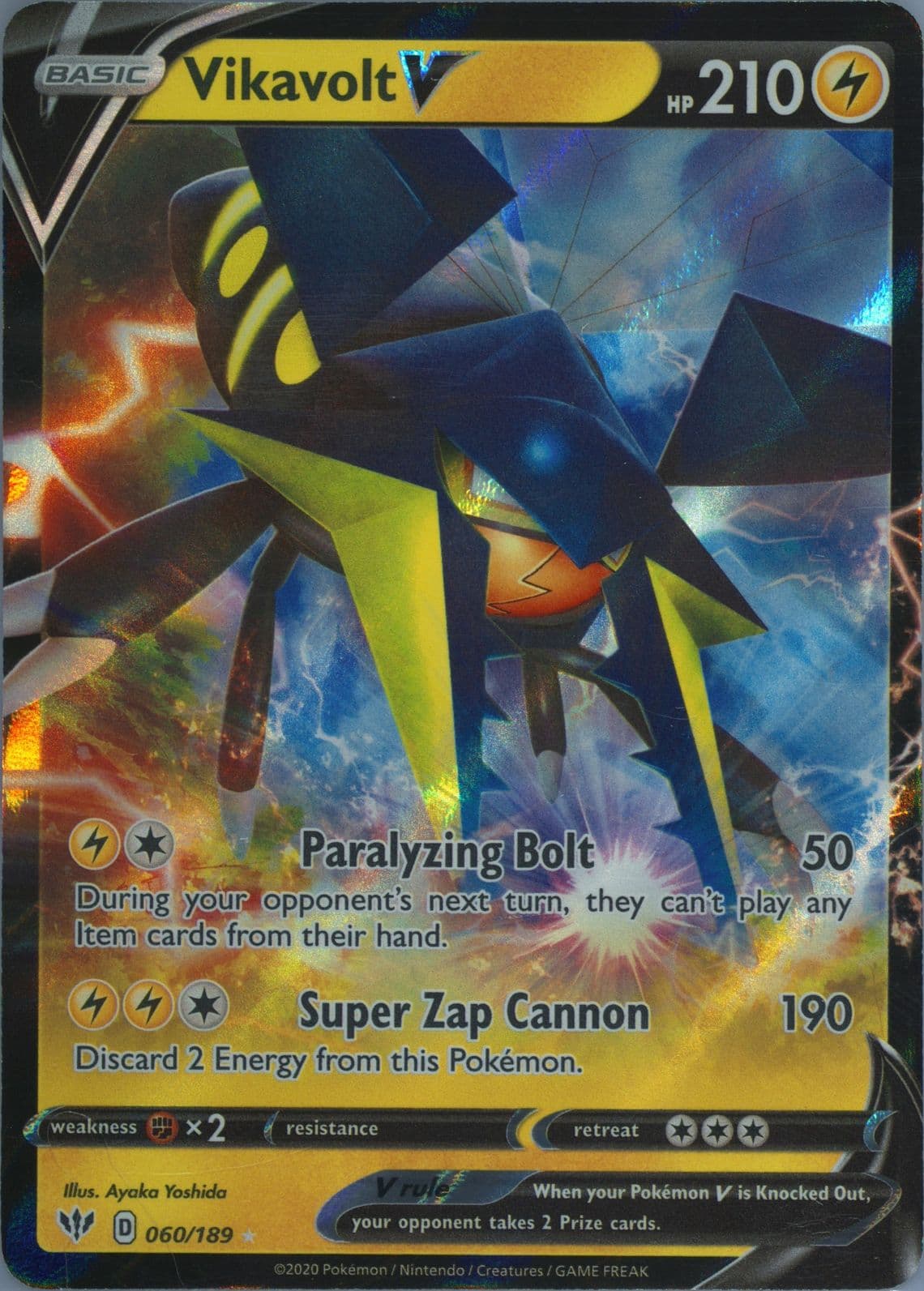 Vikavolt V (060) 2020 Pokemon Sword & Shield Darkness Ablaze