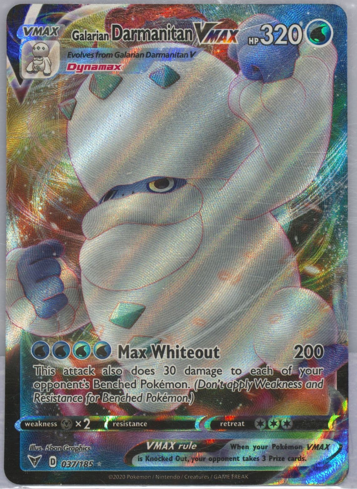 Full Art/Galarian Darmanitan Vmax (037) 2020 Pokemon Sword & Shield Vivid Voltage