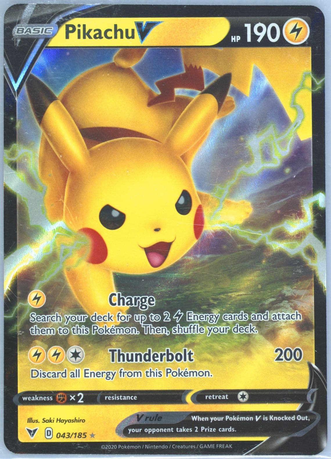 Pikachu V (043) 2020 Pokemon Sword & Shield Vivid Voltage