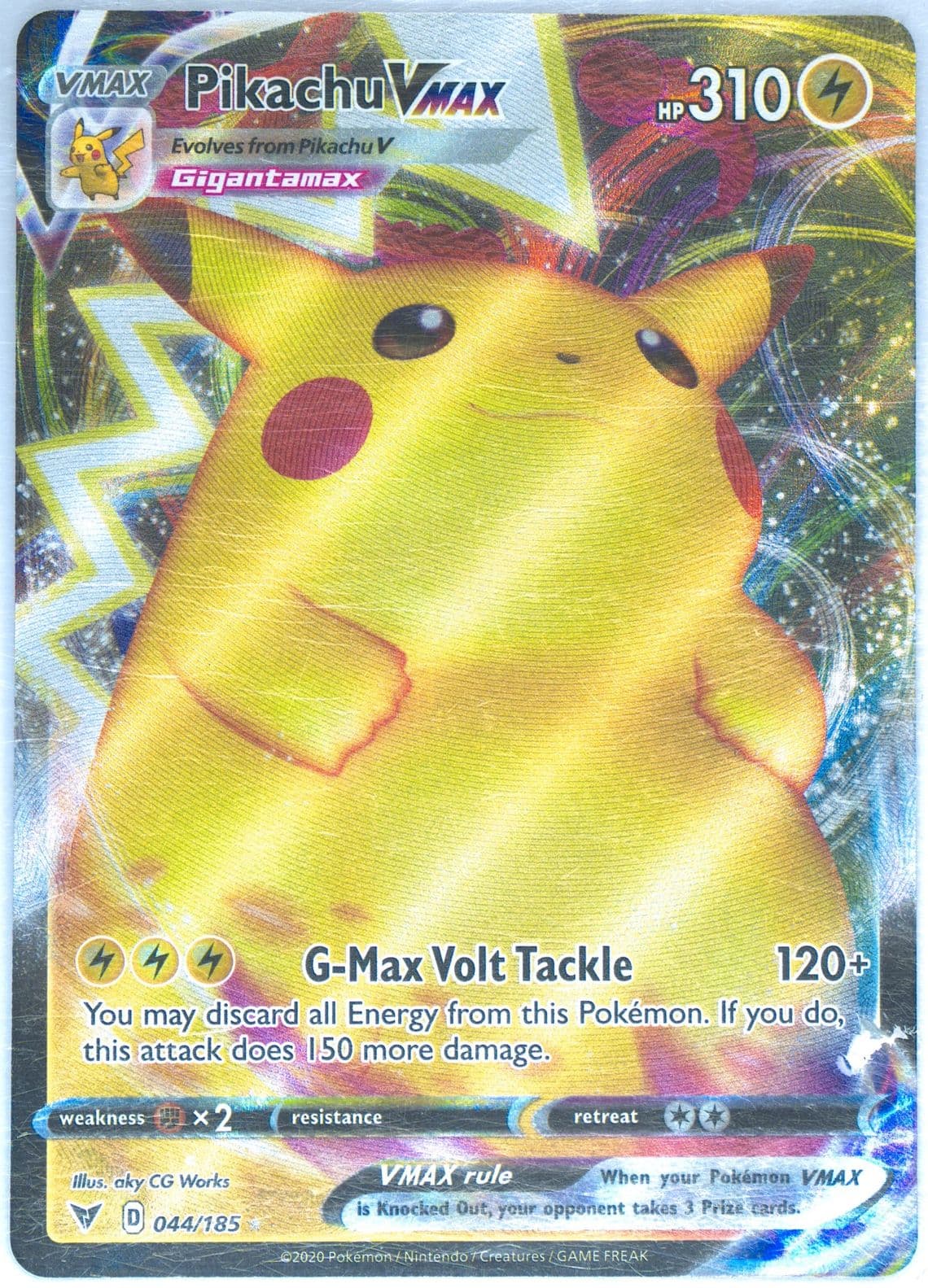 Full Art/Pikachu Vmax (044) 2020 Pokemon Sword & Shield Vivid Voltage