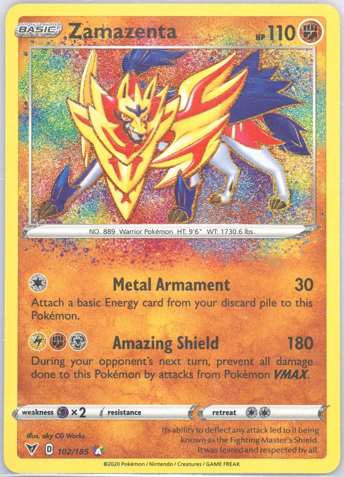Zamazenta (102) 2020 Pokemon Sword & Shield Vivid Voltage