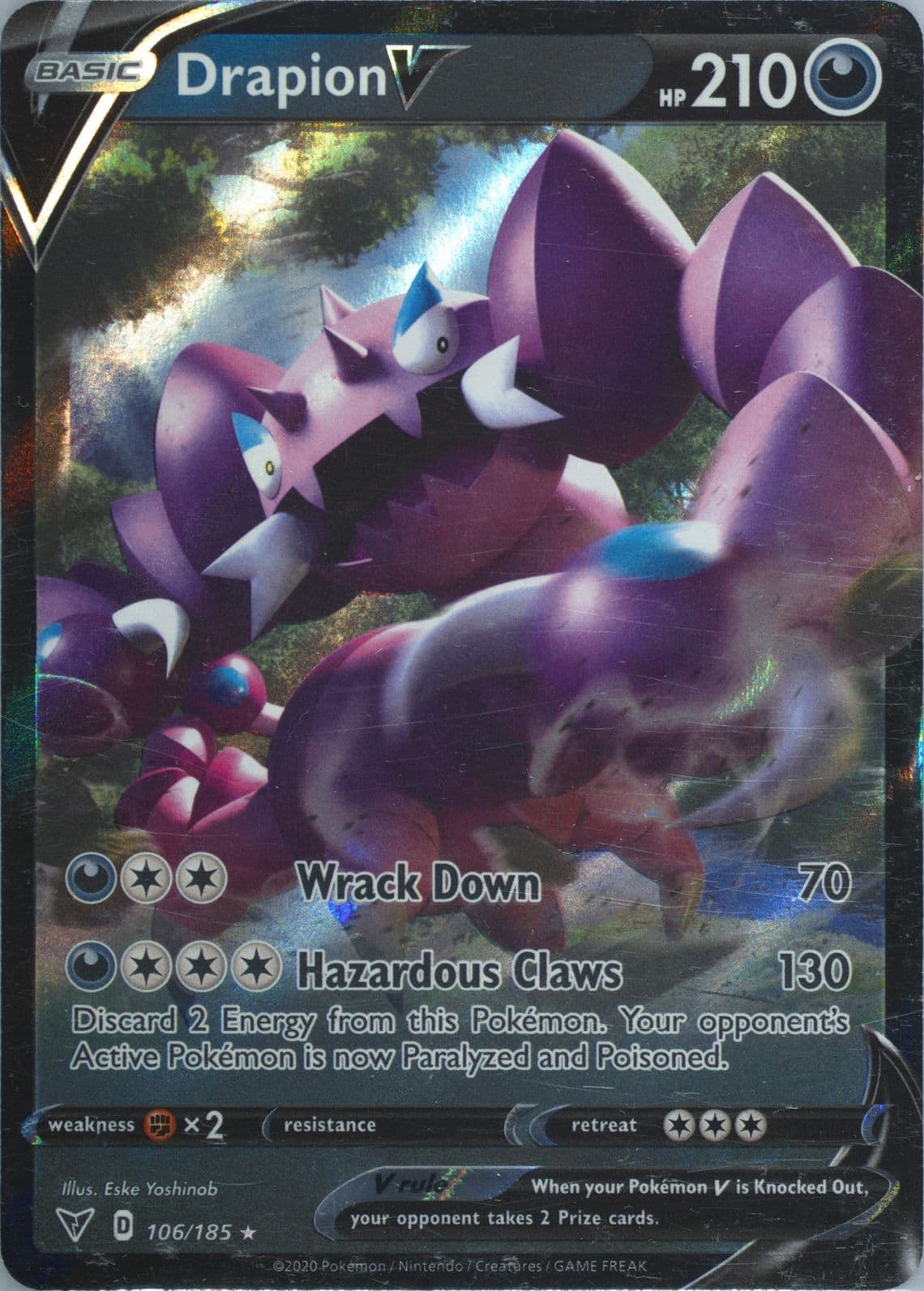 Drapion V (106) 2020 Pokemon Sword & Shield Vivid Voltage