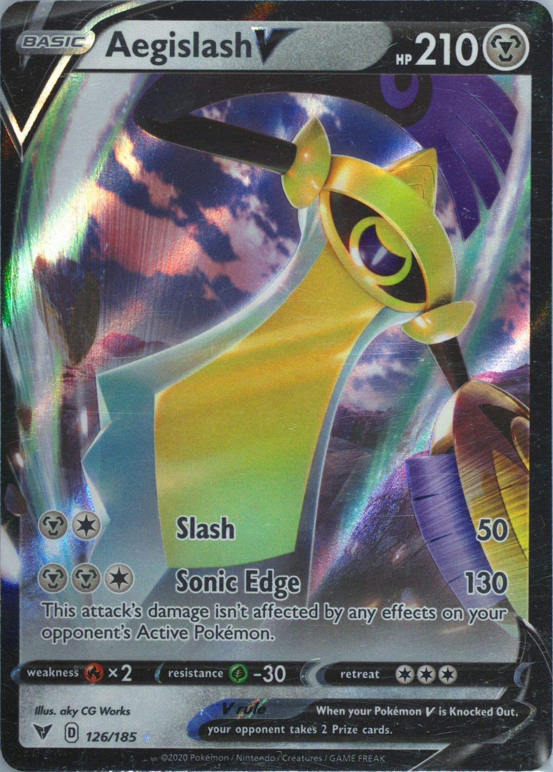 Aegislash V (126) 2020 Pokemon Sword & Shield Vivid Voltage