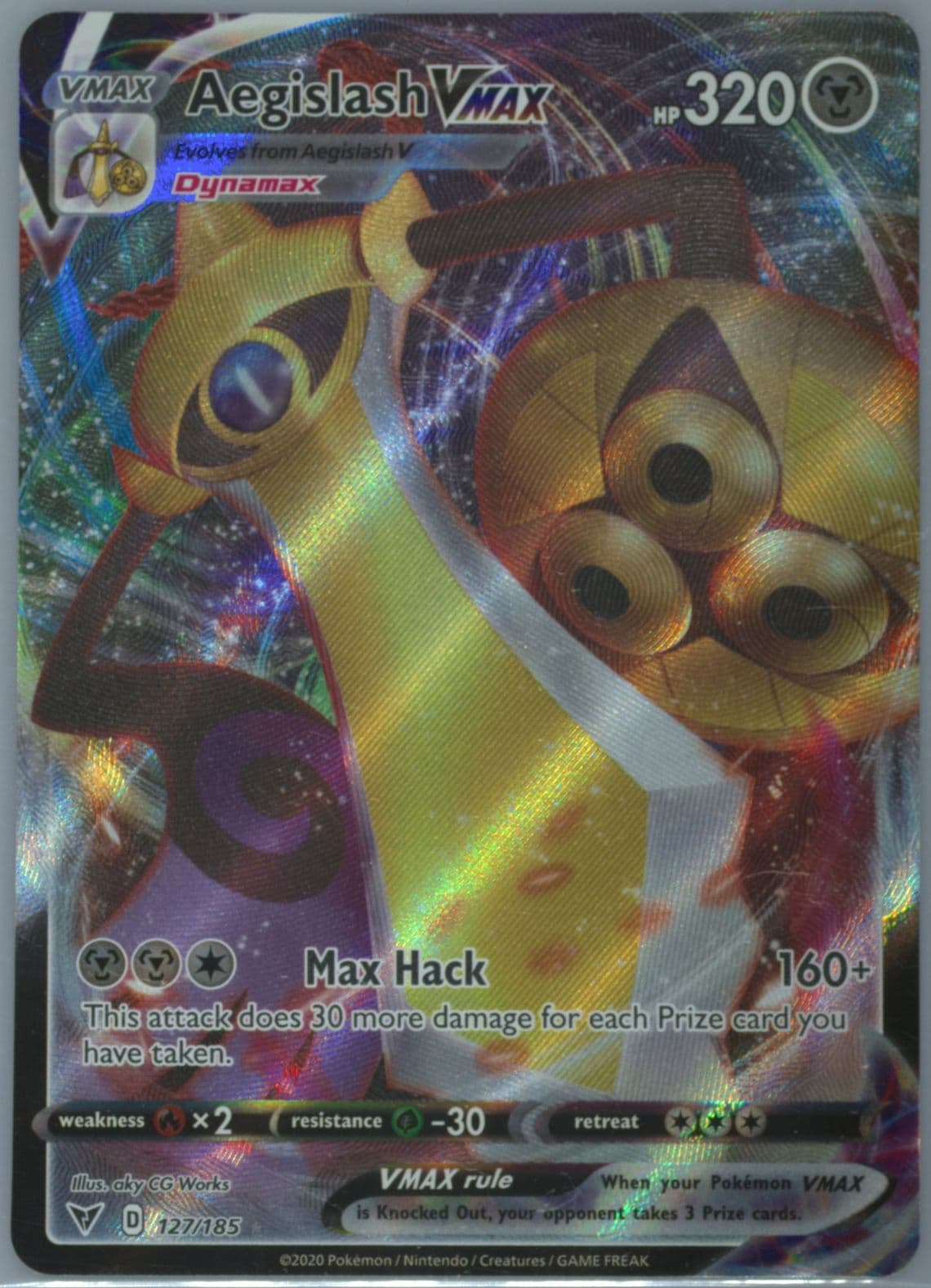 Full Art/Aegislash Vmax (127) 2020 Pokemon Sword & Shield Vivid Voltage