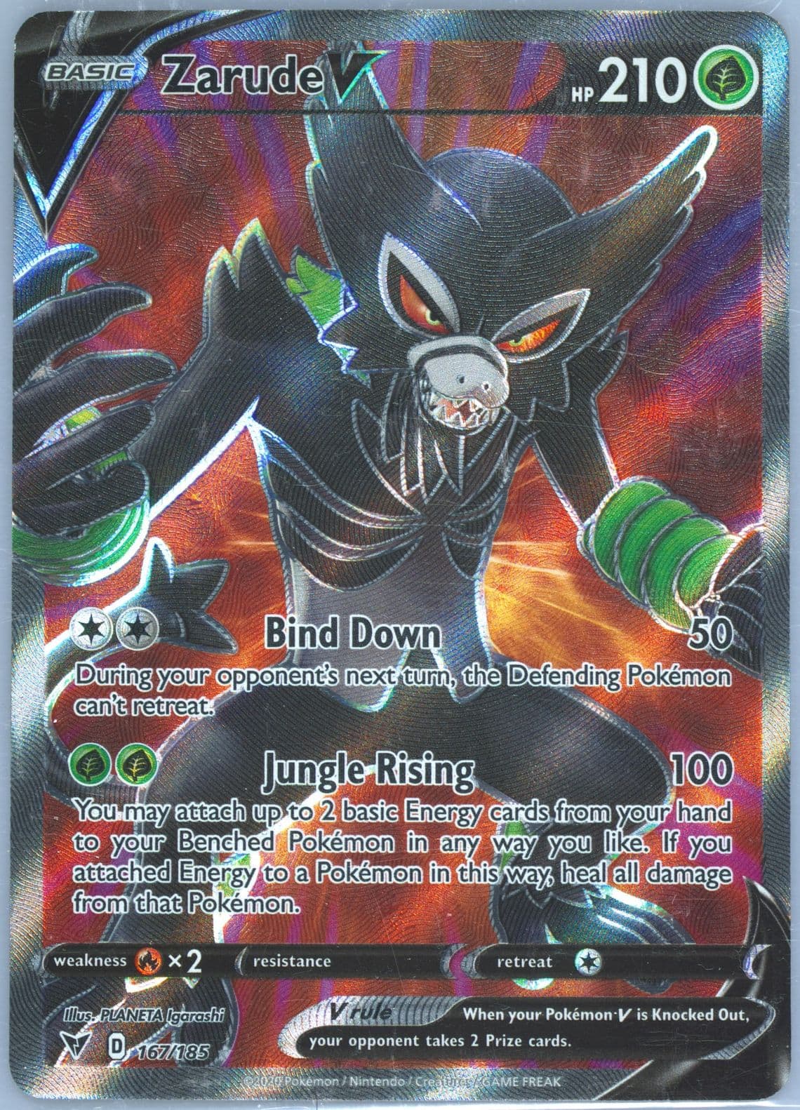 Full Art/Zarude V (167) 2020 Pokemon Sword & Shield Vivid Voltage