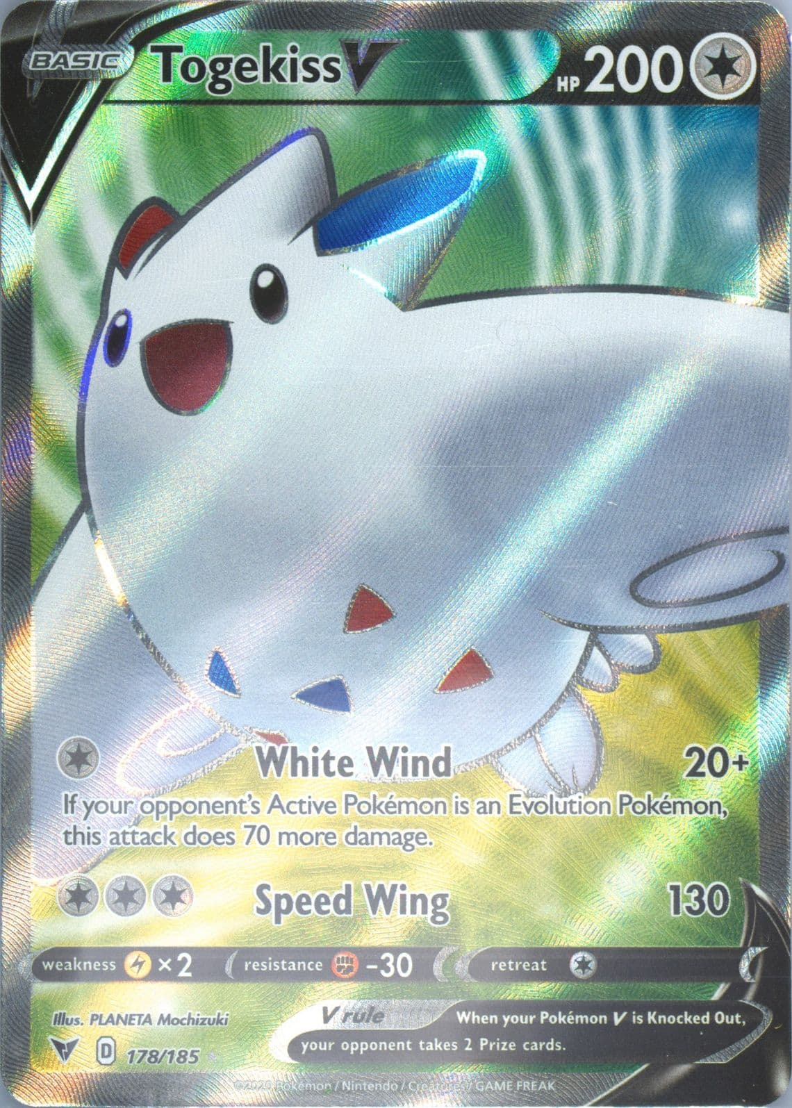 Full Art/Togekiss V (178) 2020 Pokemon Sword & Shield Vivid Voltage