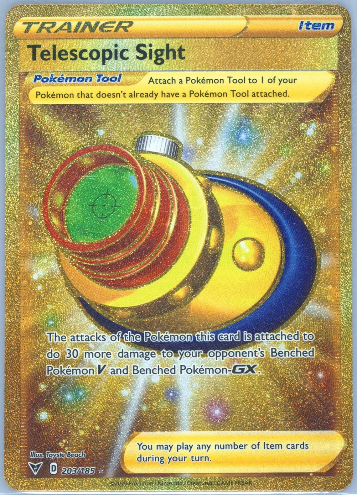 Full Art/Telescopic Sight Secret (203) 2020 Pokemon Sword & Shield Vivid Voltage