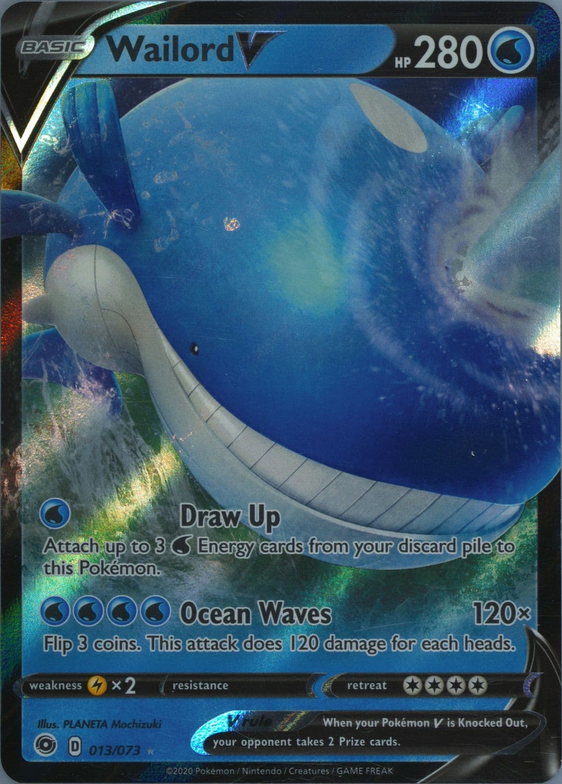 Wailord V (013) 2020 Pokemon Sword & Shield Champion's Path