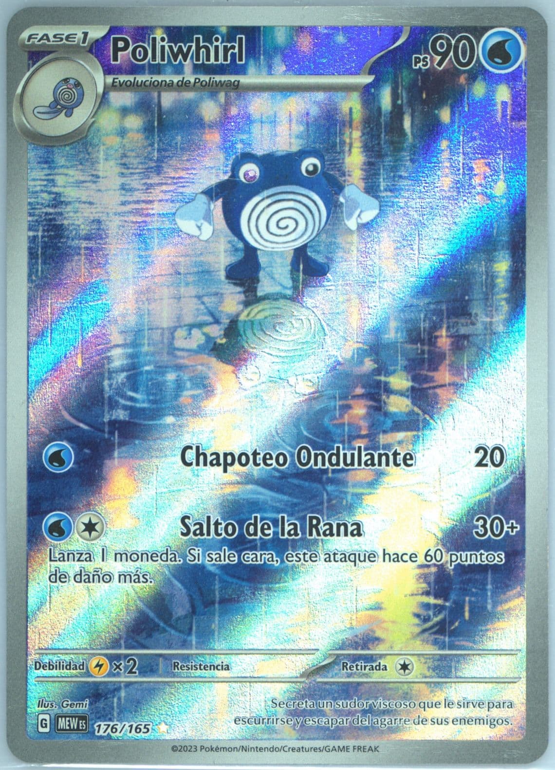 Poliwhirl Illustration Rare (176) 2023 Pokemon Spanish Mew ES-151