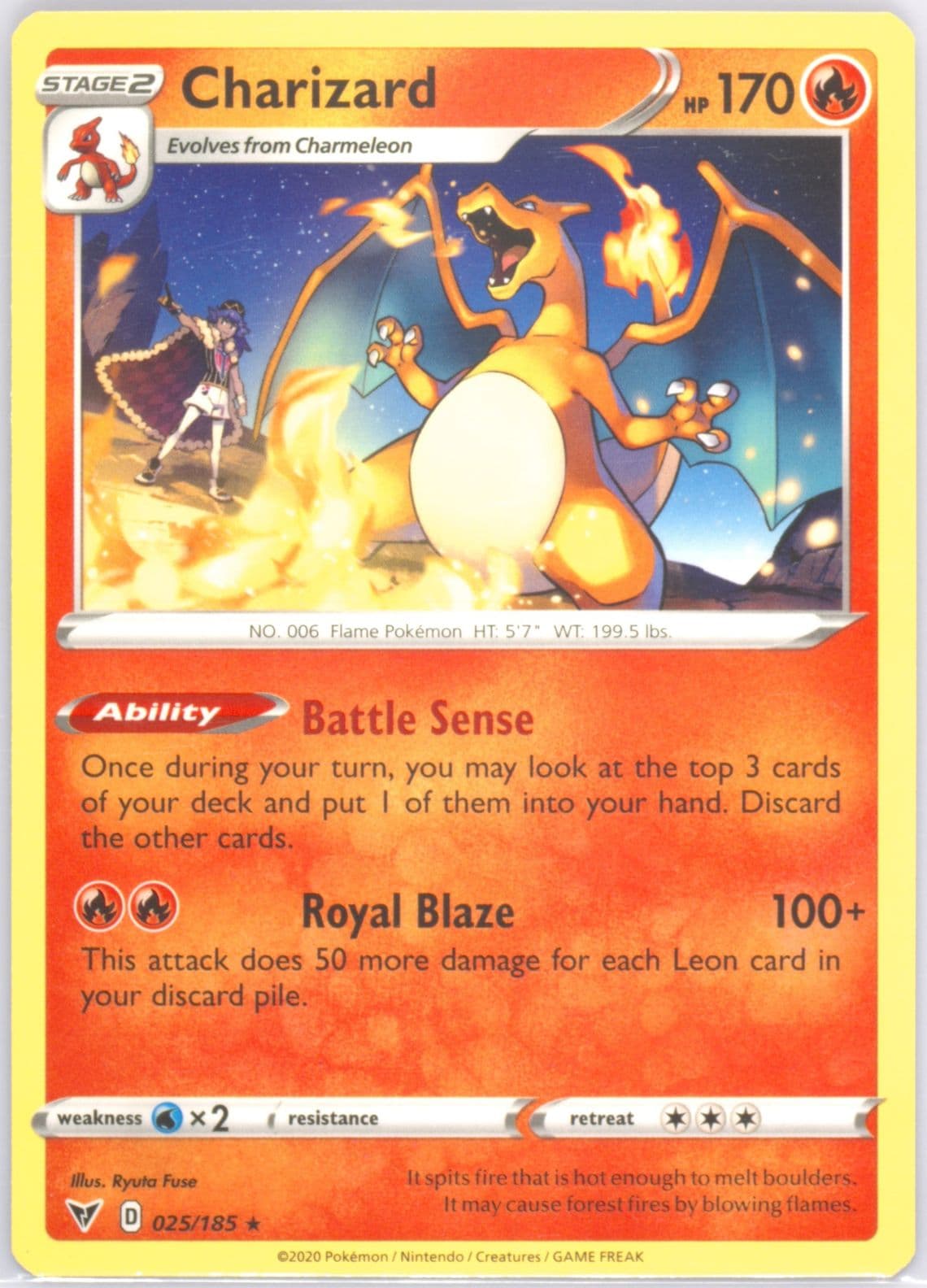 Charizard (025) 2020 Pokemon Sword & Shield Vivid Voltage