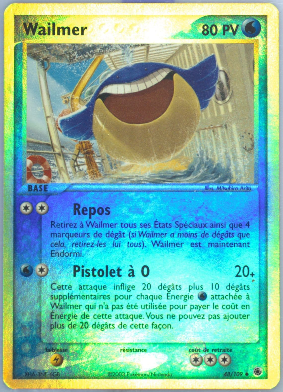 Wailmer-Reverse Foil French (48) 2003 Pokemon EX Ruby & Sapphire