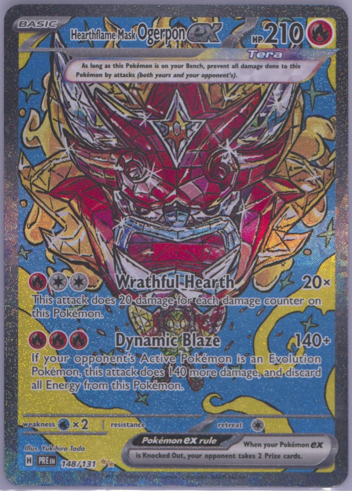 Hearthflame Mask Ogerpon EX Special Illustration Rare (148) 2025 Pokemon Pre EN-Prismatic Evolutions