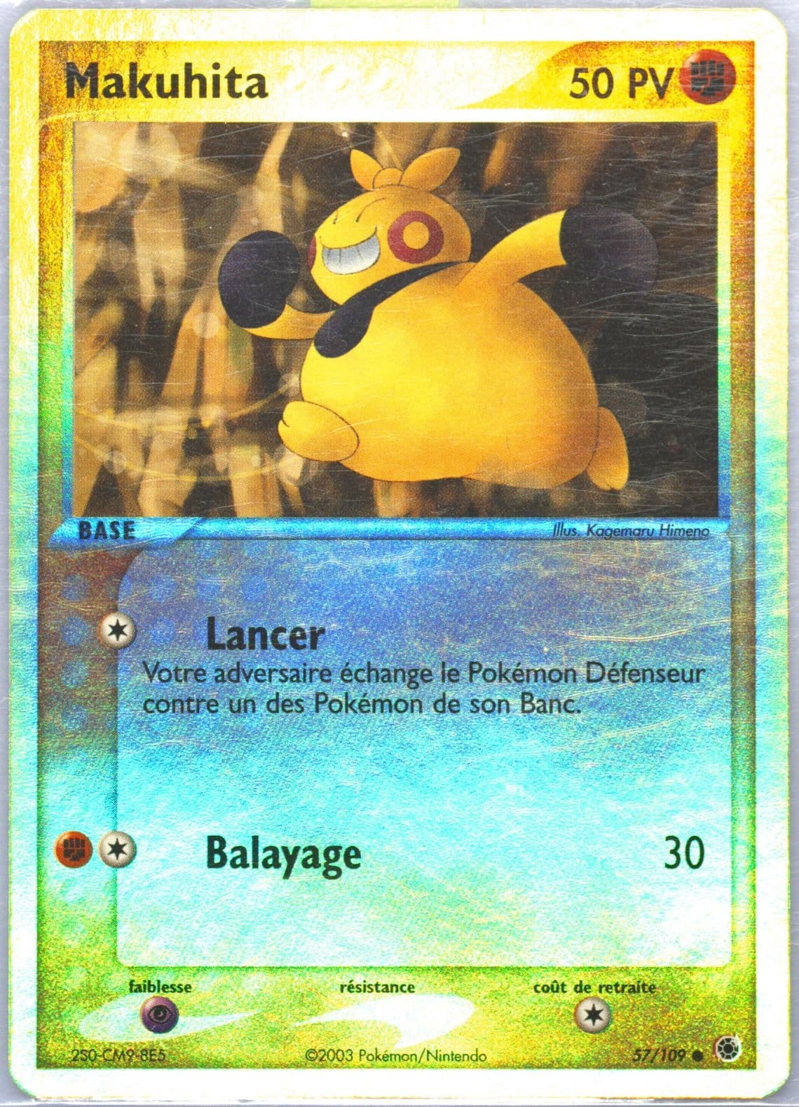 Makuhita-Reverse Foil French (57) 2003 Pokemon EX Ruby & Sapphire