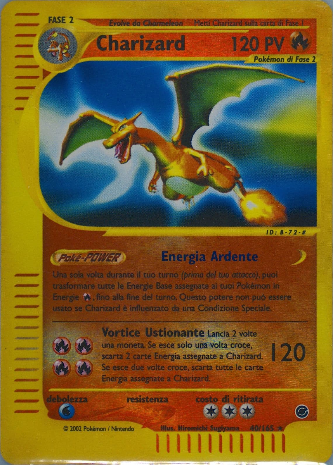 Charizard-Reverse Foil Italian (40) 2002 Pokemon Expedition