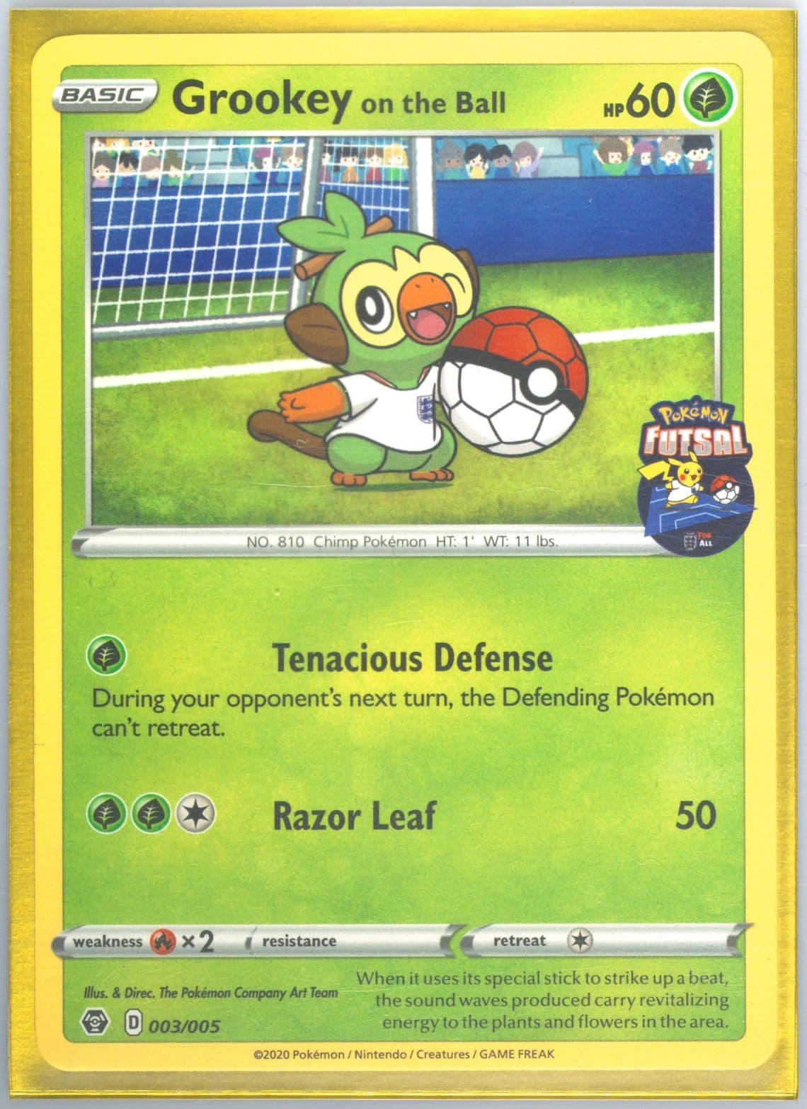 Grookey on the Ball (003) 2020 Pokemon Futsal