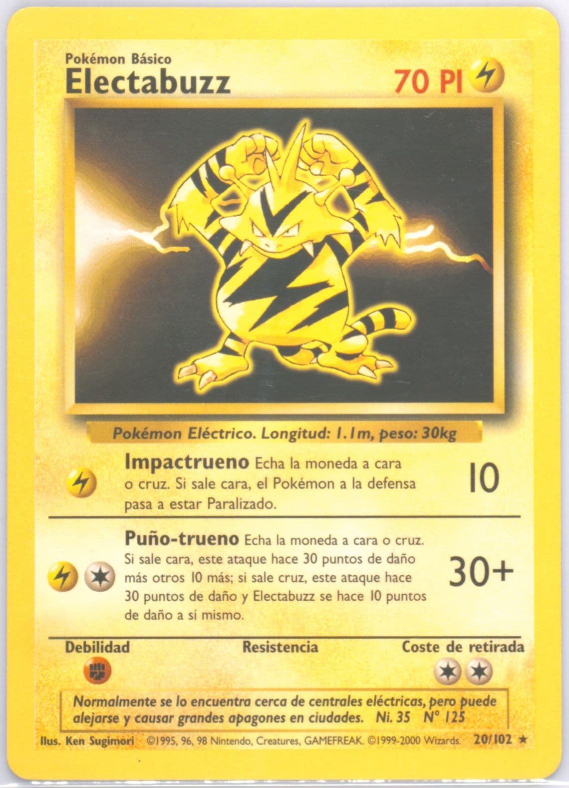 Electabuzz (20) 1999 Pokemon Spanish