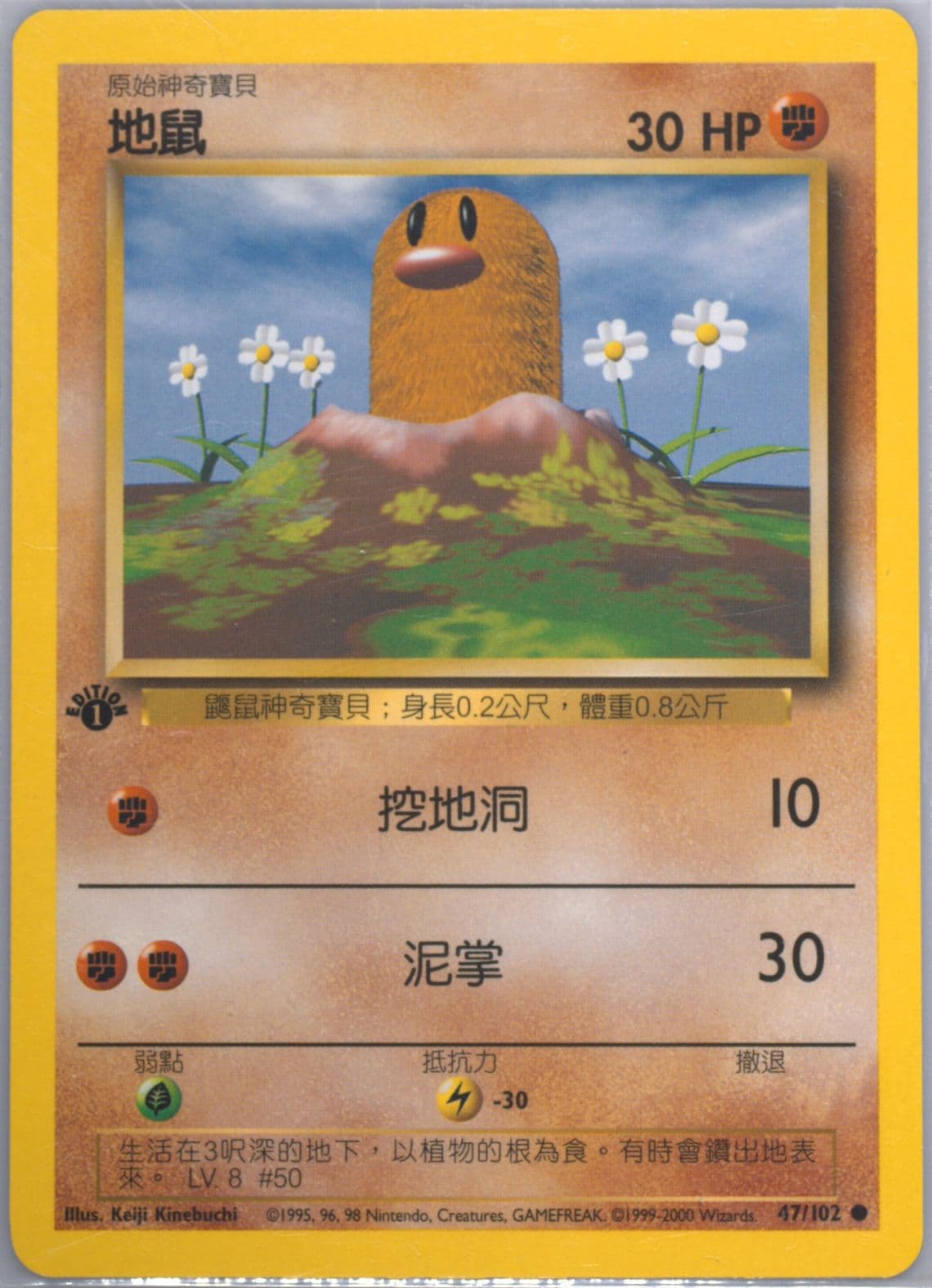 Diglett 1st Edition (47) 2000 Pokemon Chinese