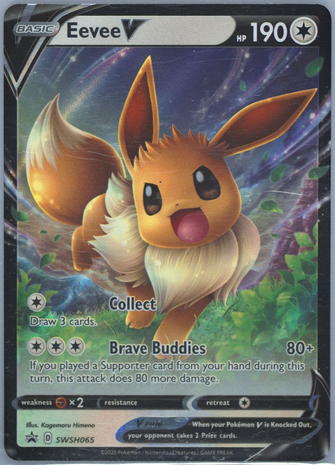 Eevee V V Powers Tins (065) 2020 Pokemon Swsh Black Star Promo