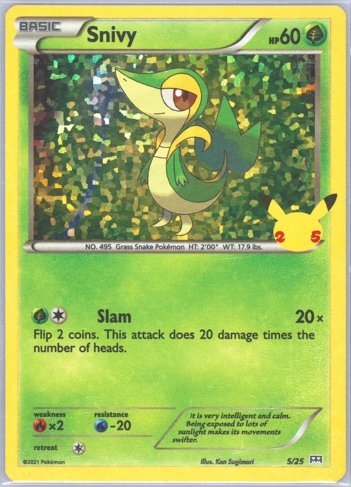 Snivy-Holo (5) 2021 Pokemon Mcdonald's Collection