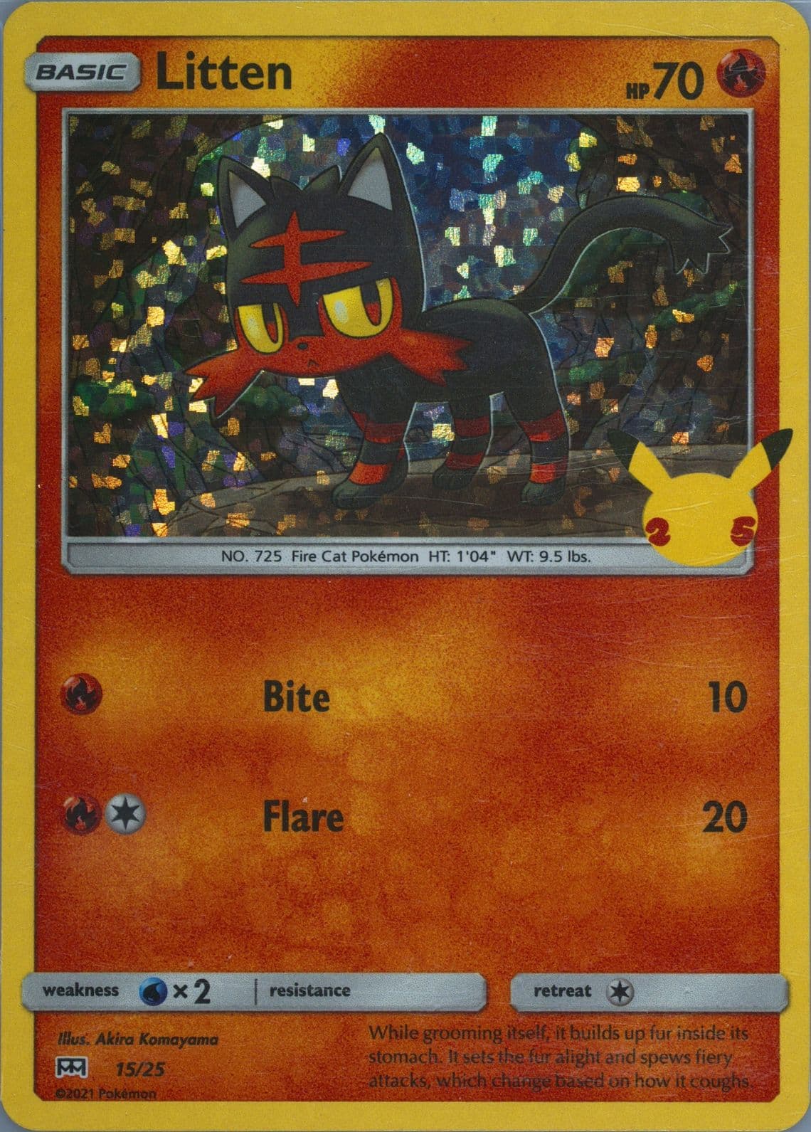 Litten-Holo (15) 2021 Pokemon Mcdonald's Collection