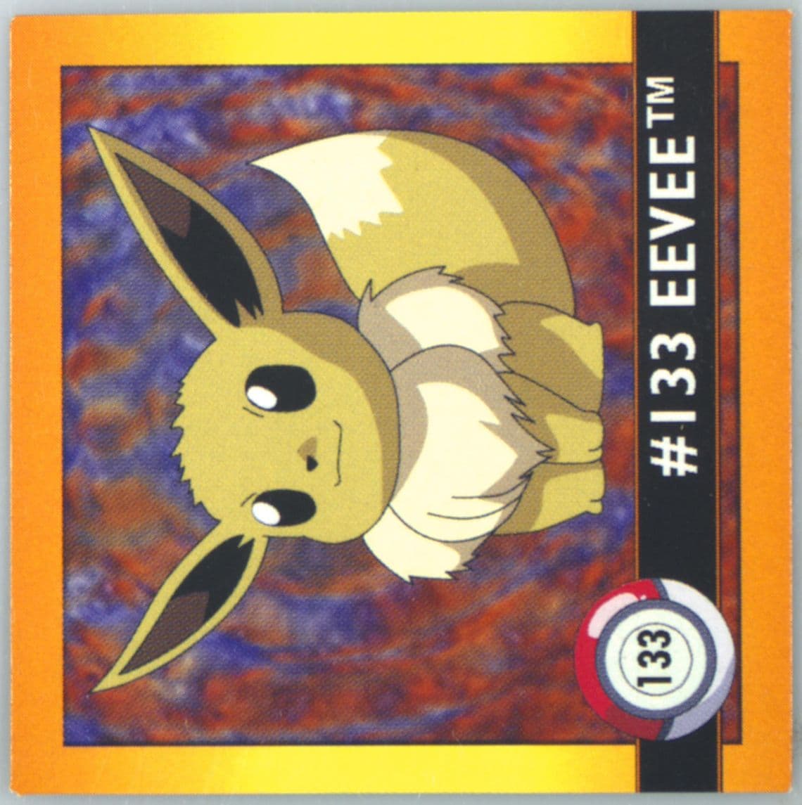 Eevee (133) 1999 Pokemon Stickers Series 1