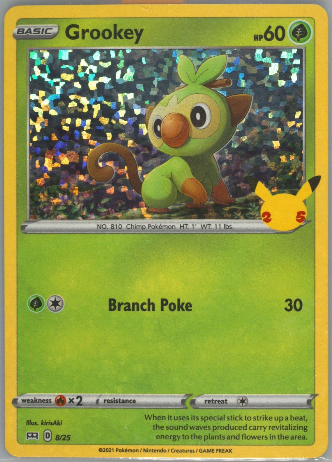 Grookey-Holo (8) 2021 Pokemon Mcdonald's Collection
