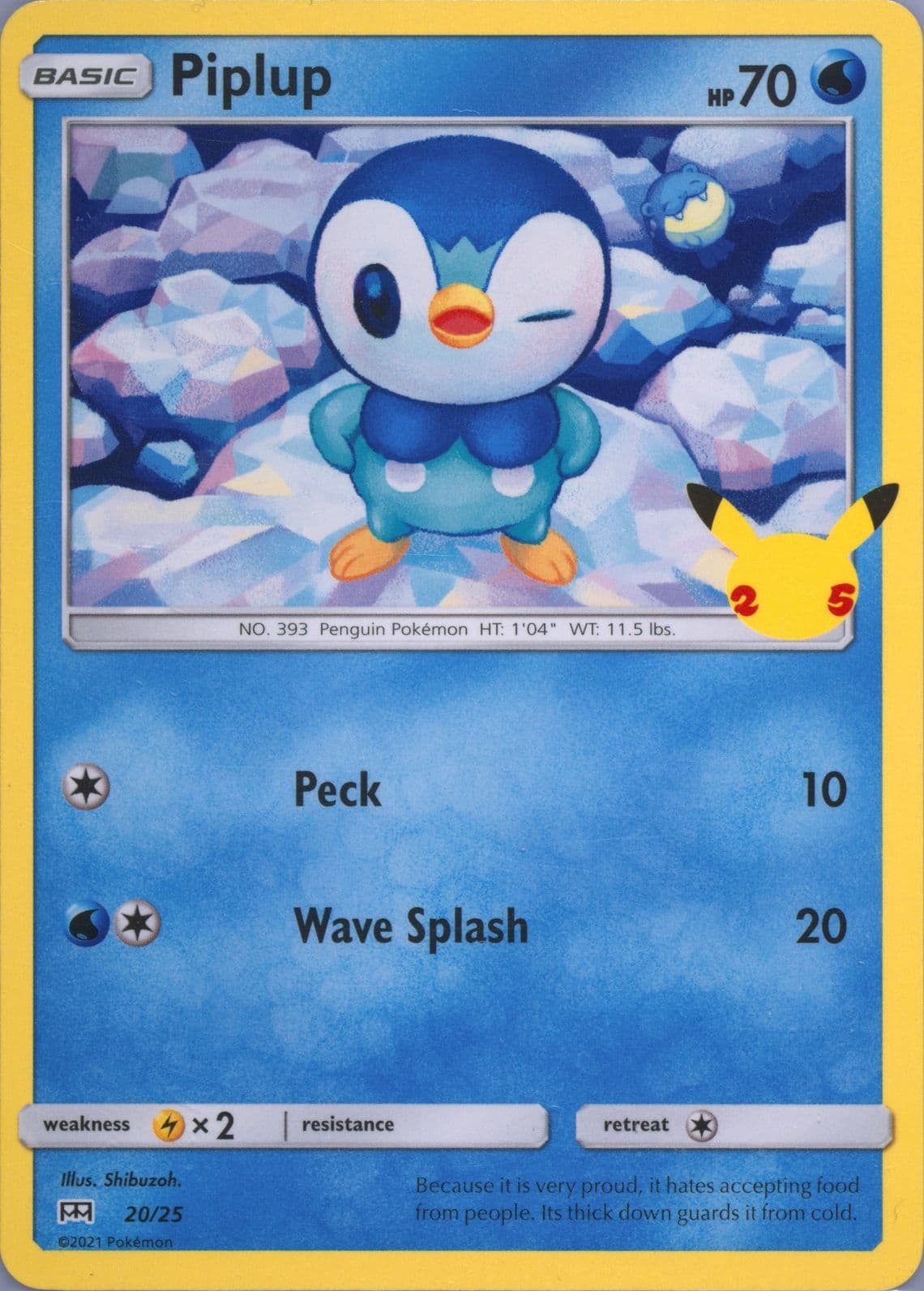 Piplup (20) 2021 Pokemon Mcdonald's Collection