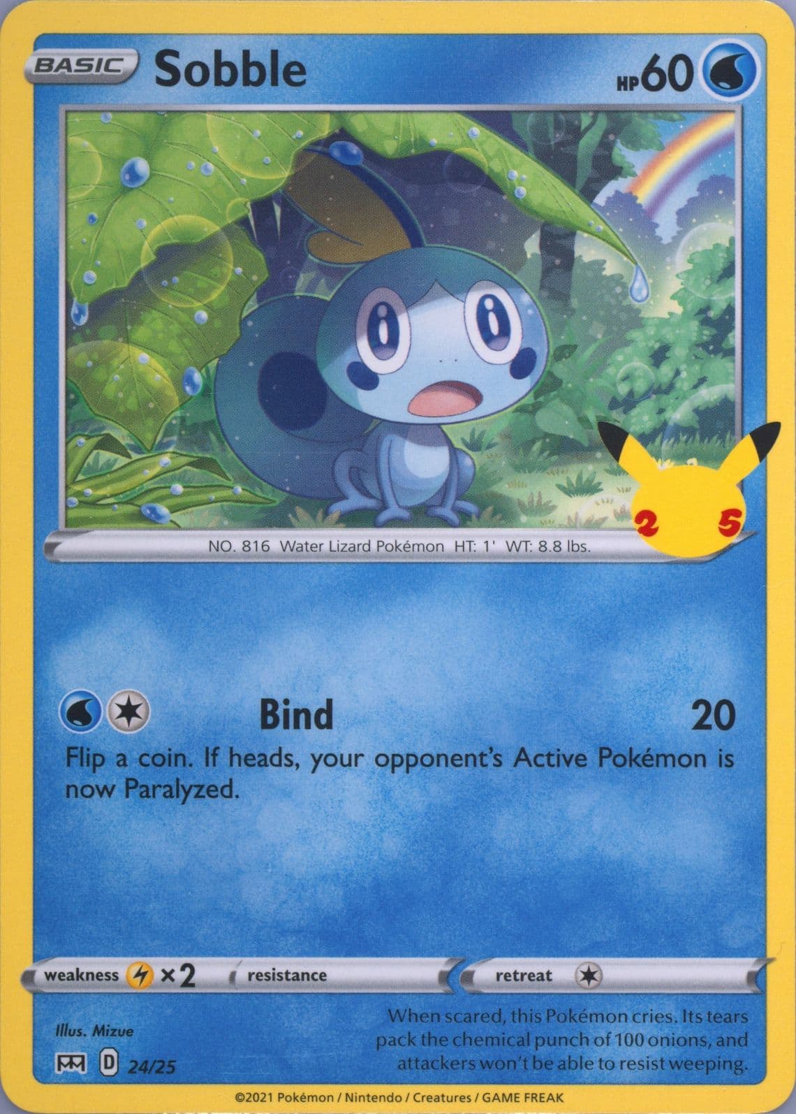 Sobble (24) 2021 Pokemon Mcdonald's Collection