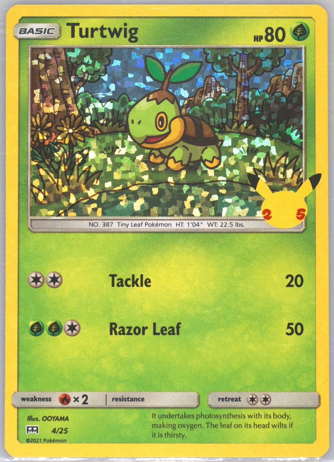 Turtwig-Holo (4) 2021 Pokemon Mcdonald's Collection