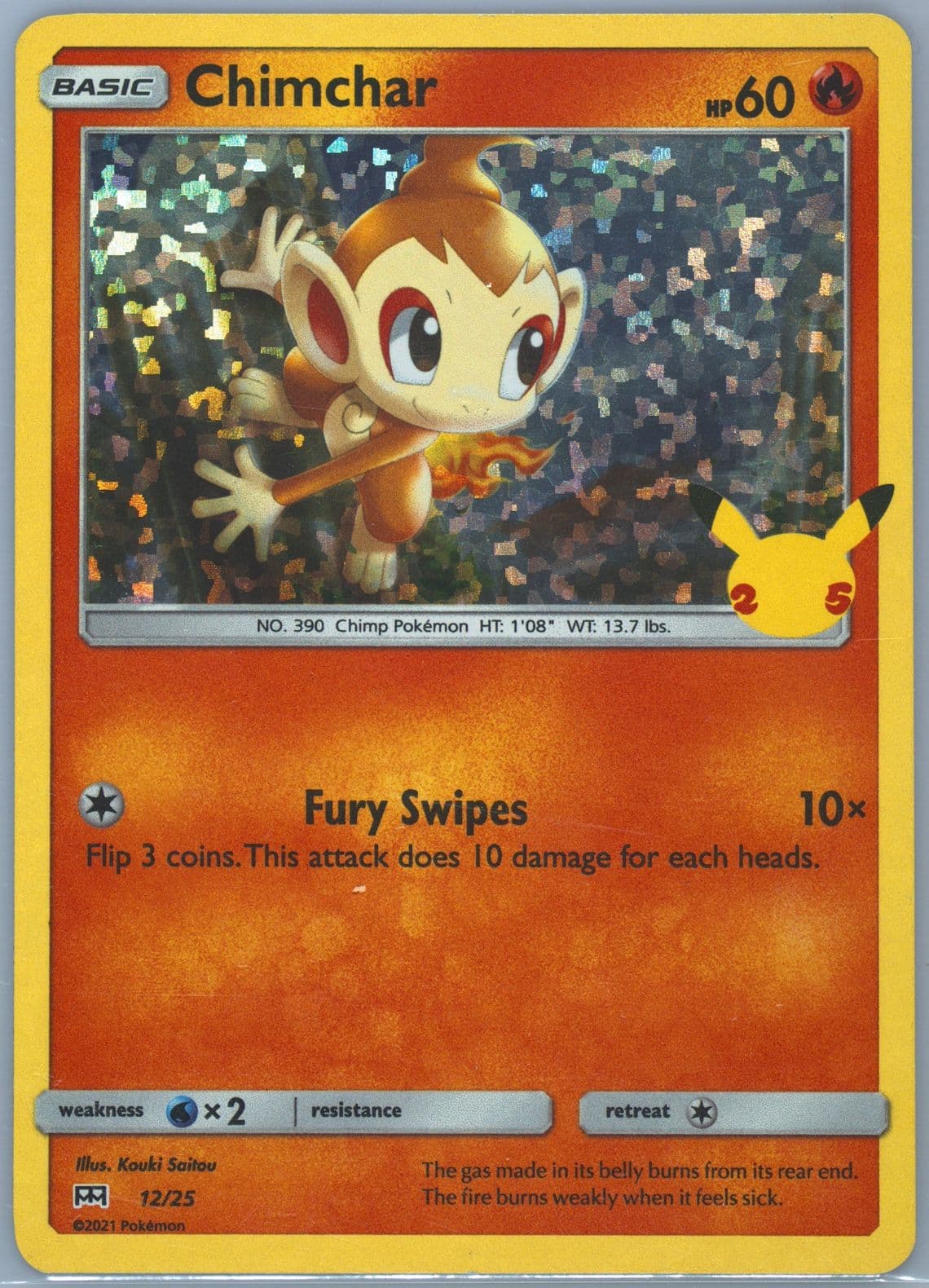 Chimchar-Holo (12) 2021 Pokemon Mcdonald's Collection