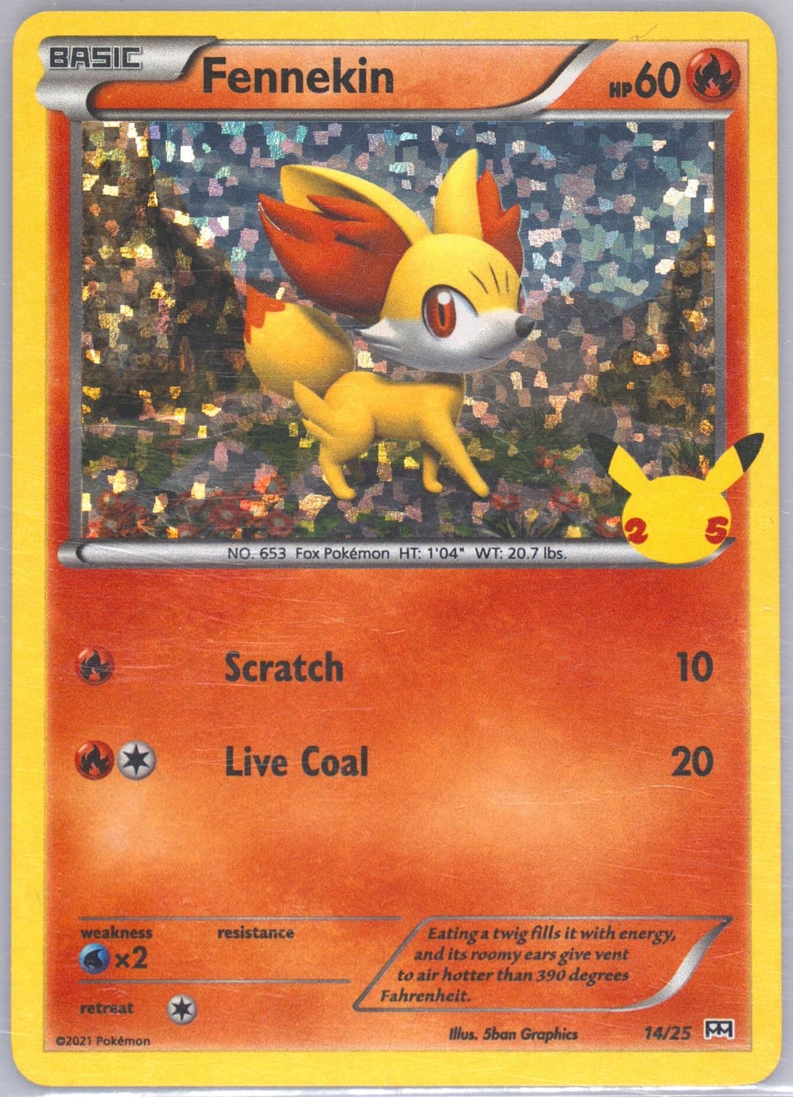 Fennekin-Holo (14) 2021 Pokemon Mcdonald's Collection