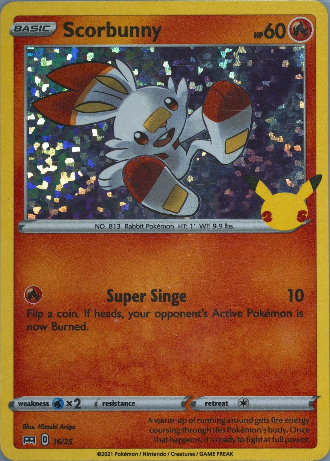 Scorbunny-Holo (16) 2021 Pokemon Mcdonald's Collection