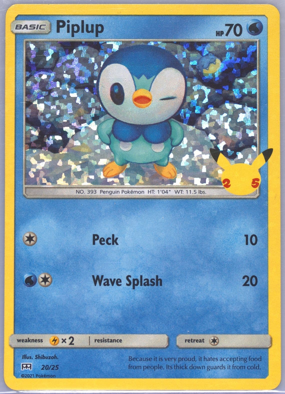 Piplup-Holo (20) 2021 Pokemon Mcdonald's Collection
