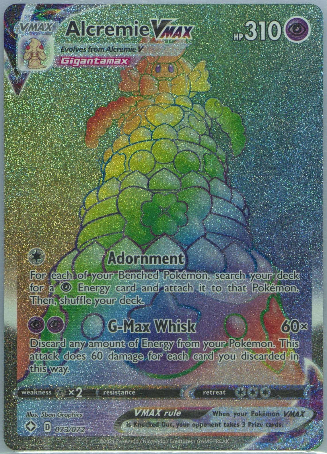 Full Art/Alcremie Vmax Secret (073) 2021 Pokemon Sword & Shield Shining Fates