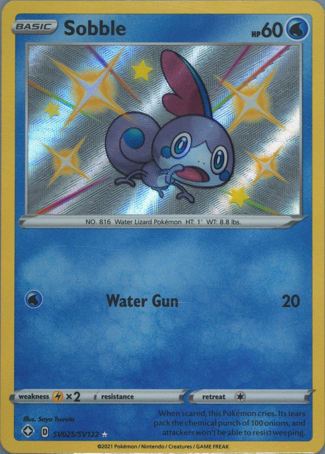 Sobble-Holo (SV025) 2021 Pokemon Sword & Shield Shining Fates