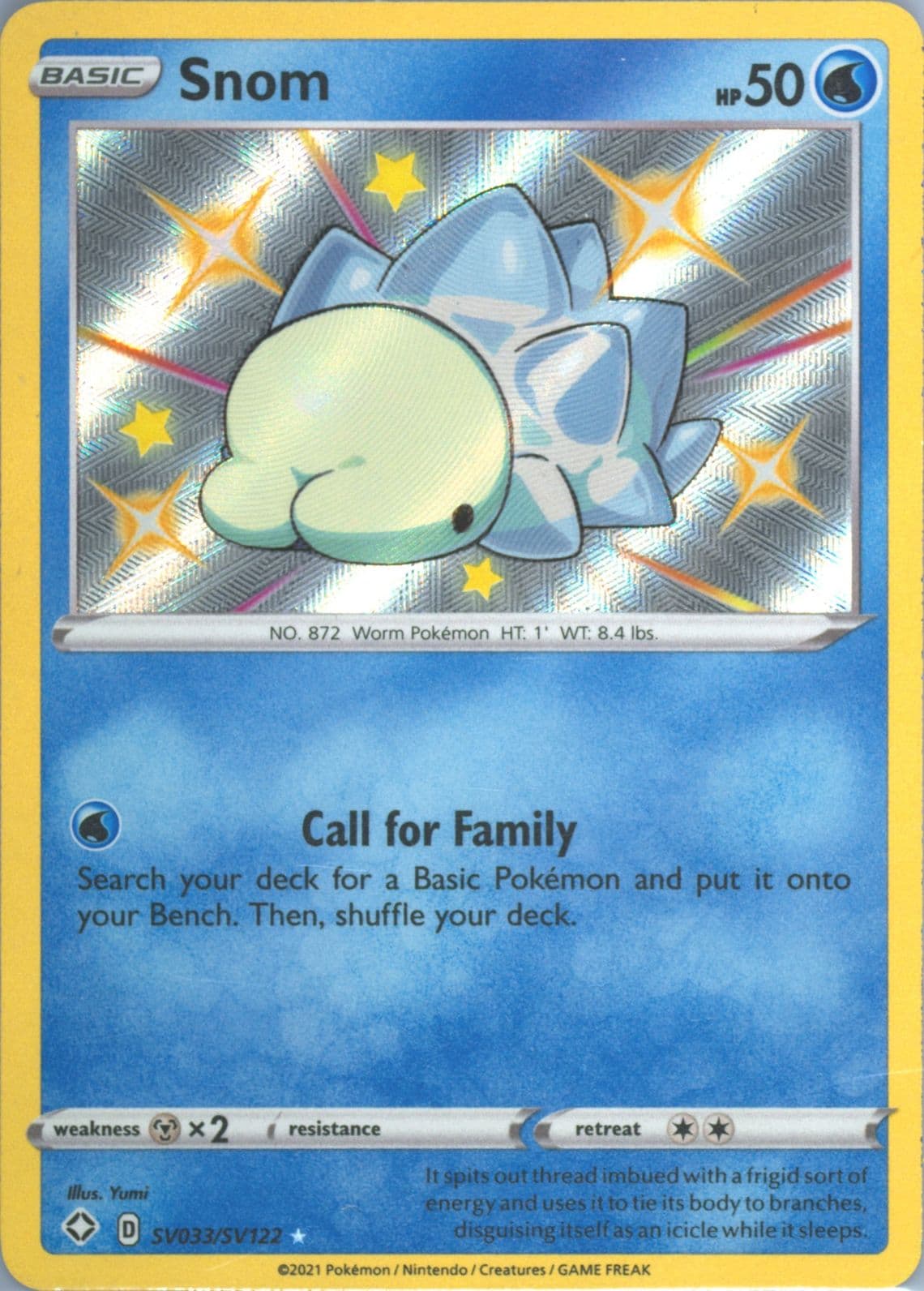 Snom-Holo (SV033) 2021 Pokemon Sword & Shield Shining Fates