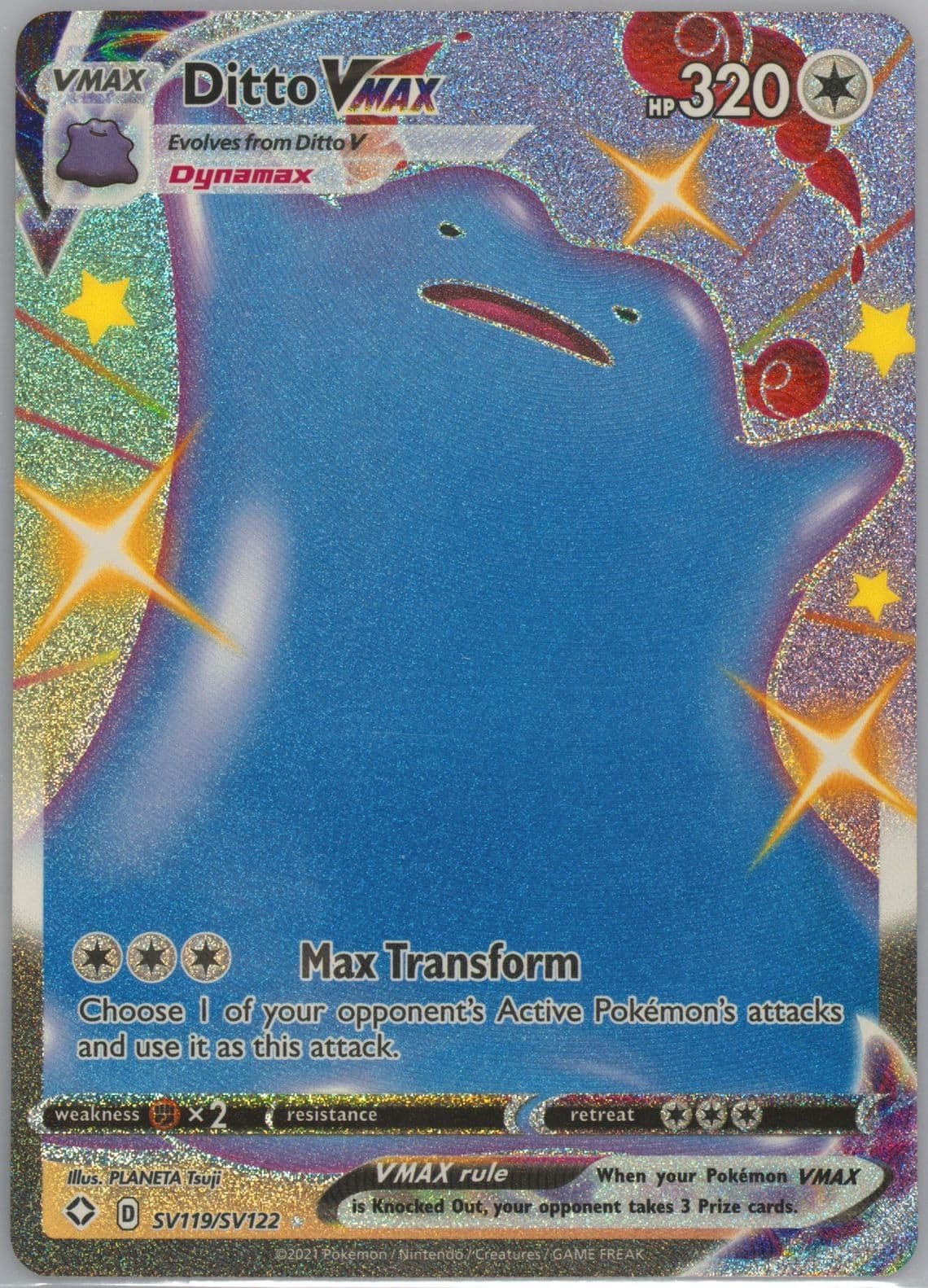 Full Art/Ditto Vmax (SV119) 2021 Pokemon Sword & Shield Shining Fates