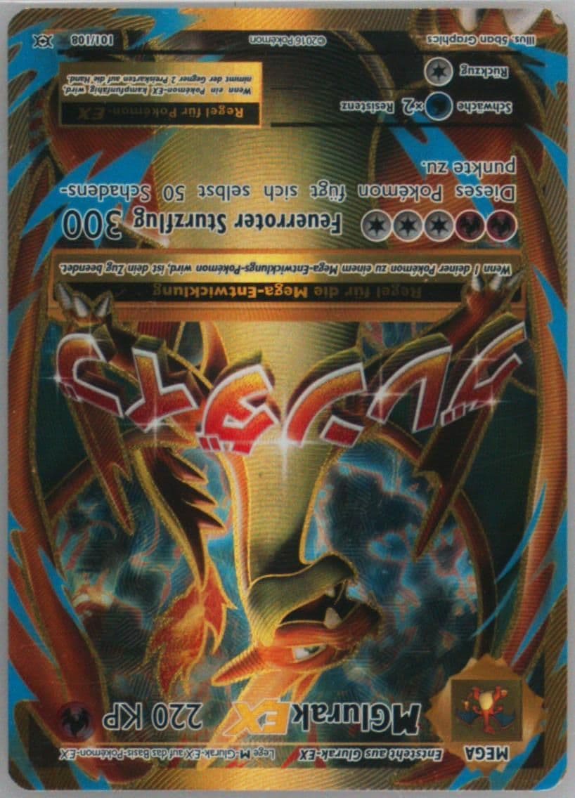 Full Art/M Glurak EX German (101) 2016 Pokemon XY Evolutions