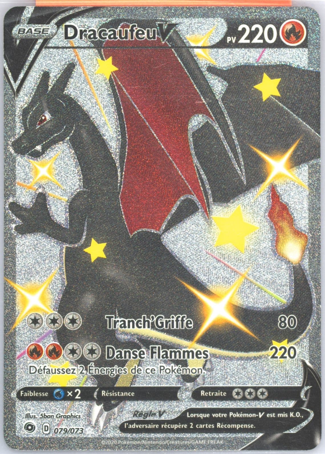 Full Art/Dracaufeu V French-Secret (079) 2020 Pokemon Sword & Shield Champion's Path
