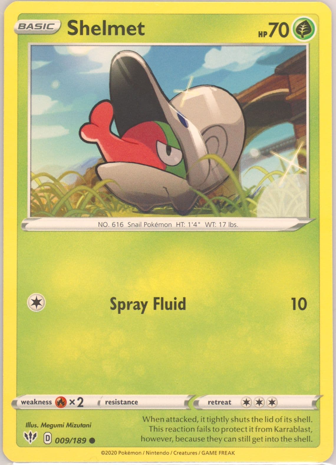 Shelmet (009) 2020 Pokemon Sword & Shield Darkness Ablaze