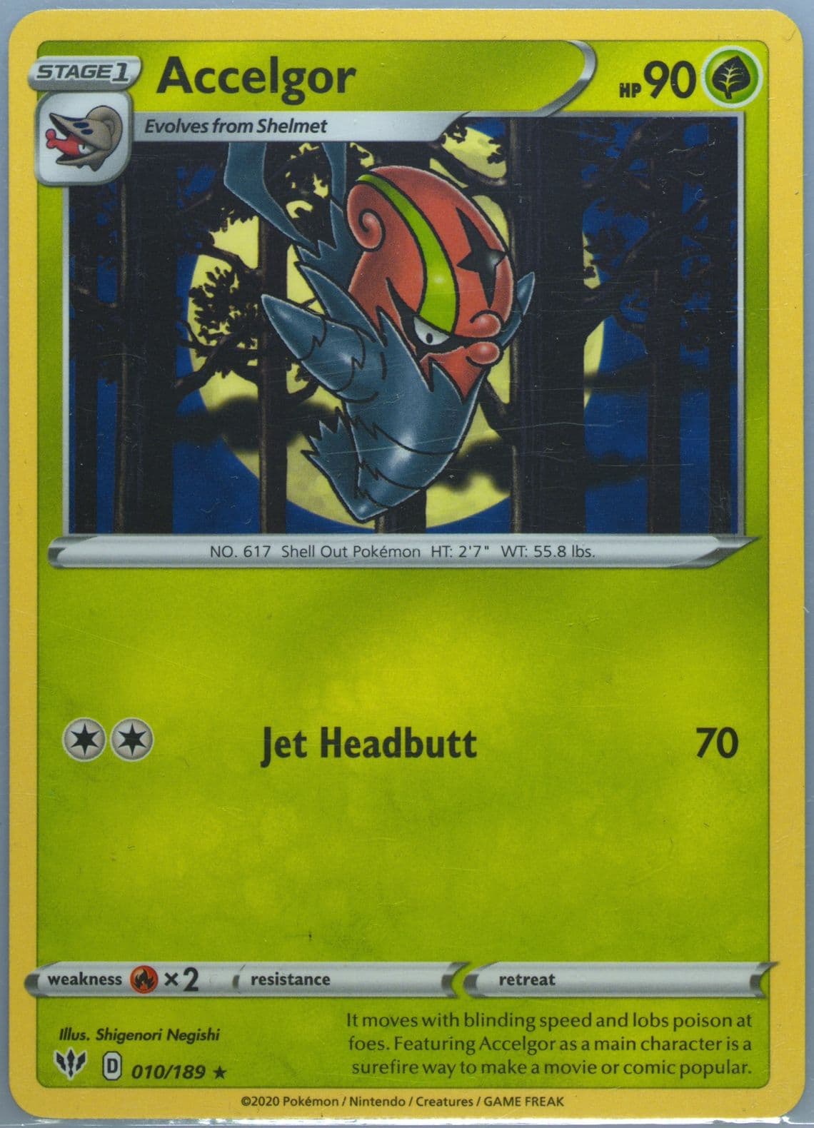 Accelgor (010) 2020 Pokemon Sword & Shield Darkness Ablaze