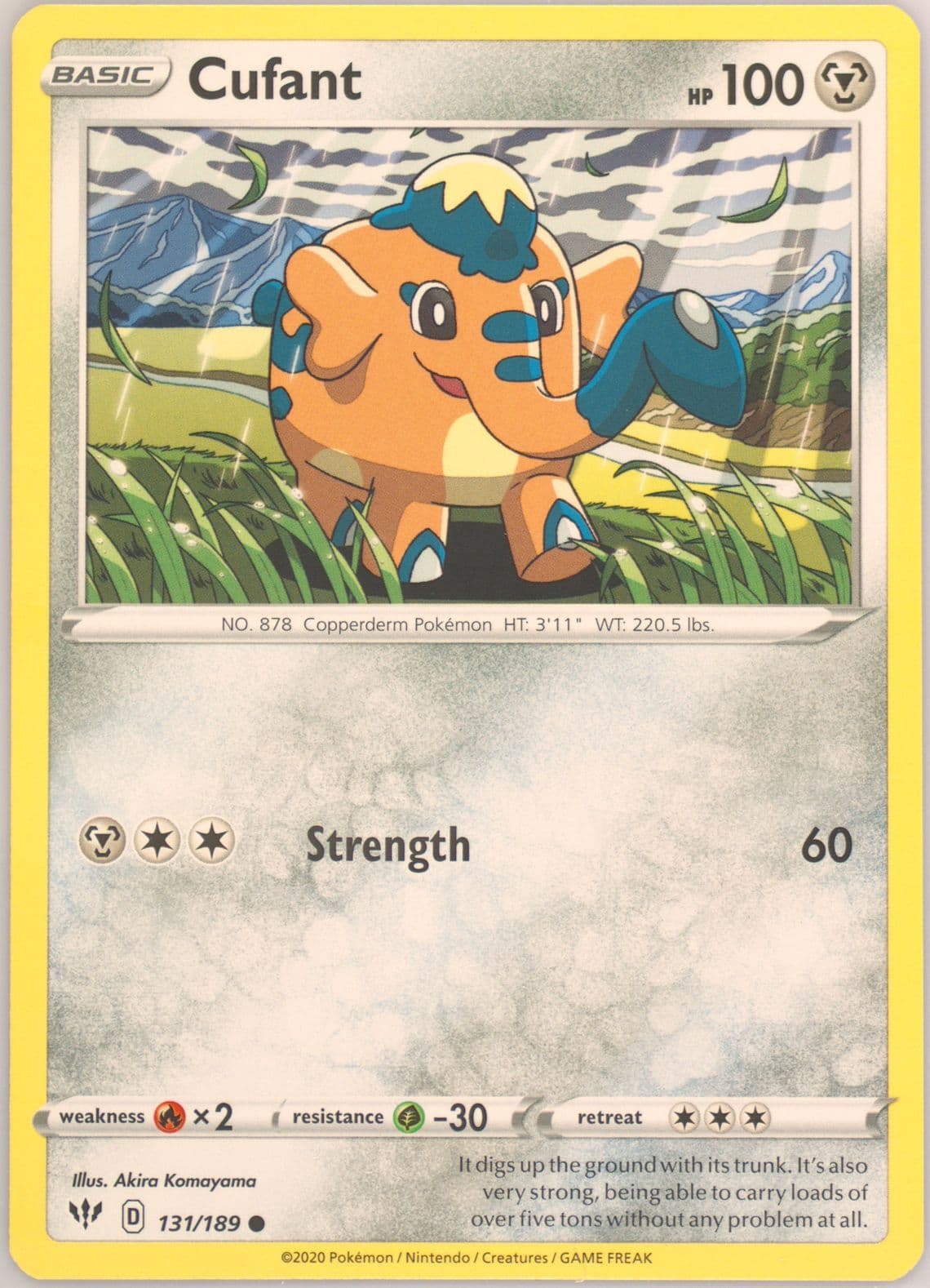 Cufant (131) 2020 Pokemon Sword & Shield Darkness Ablaze