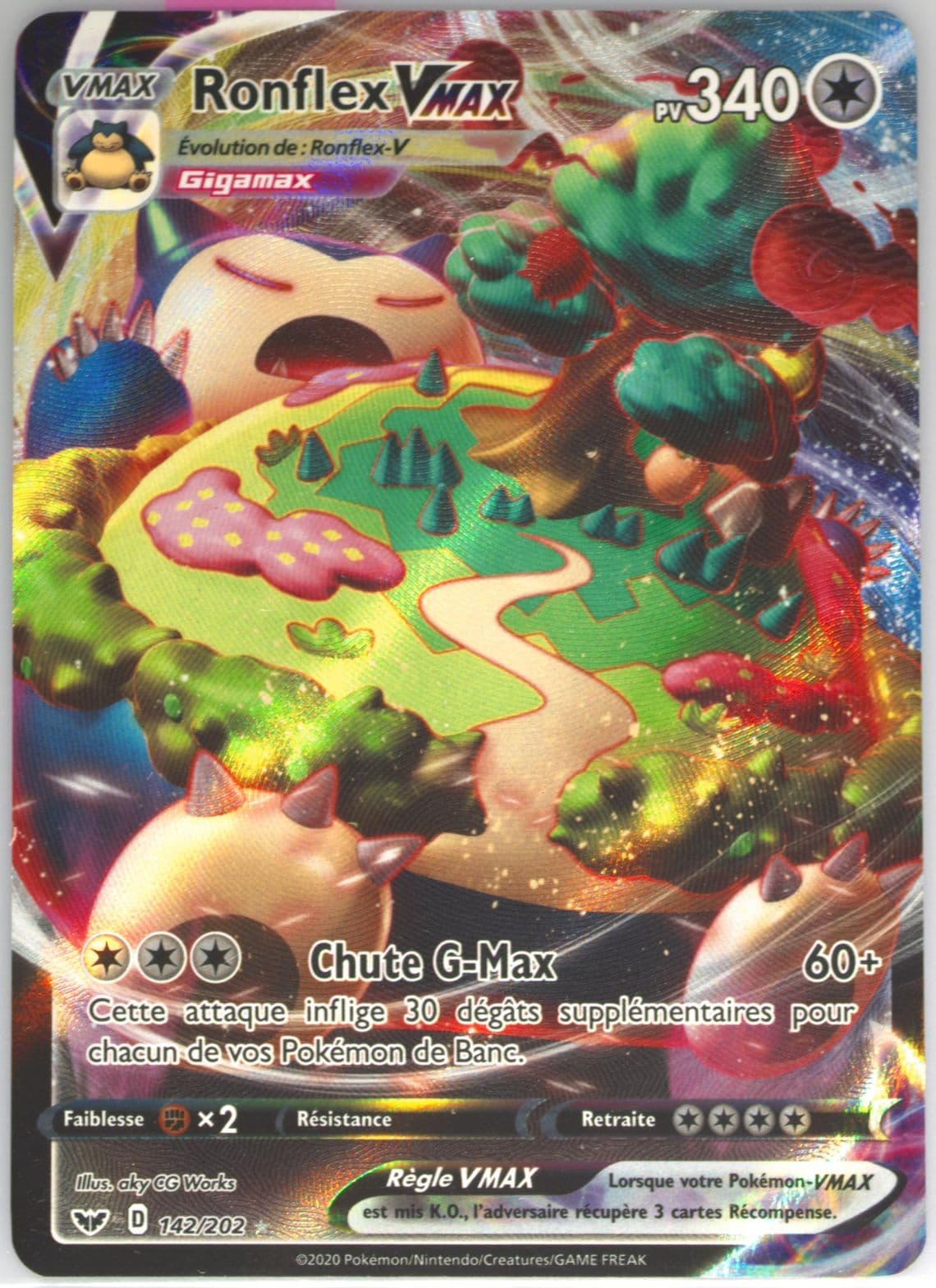 Full Art/Ronflex Vmax French (142) 2020 Pokemon Sword & Shield