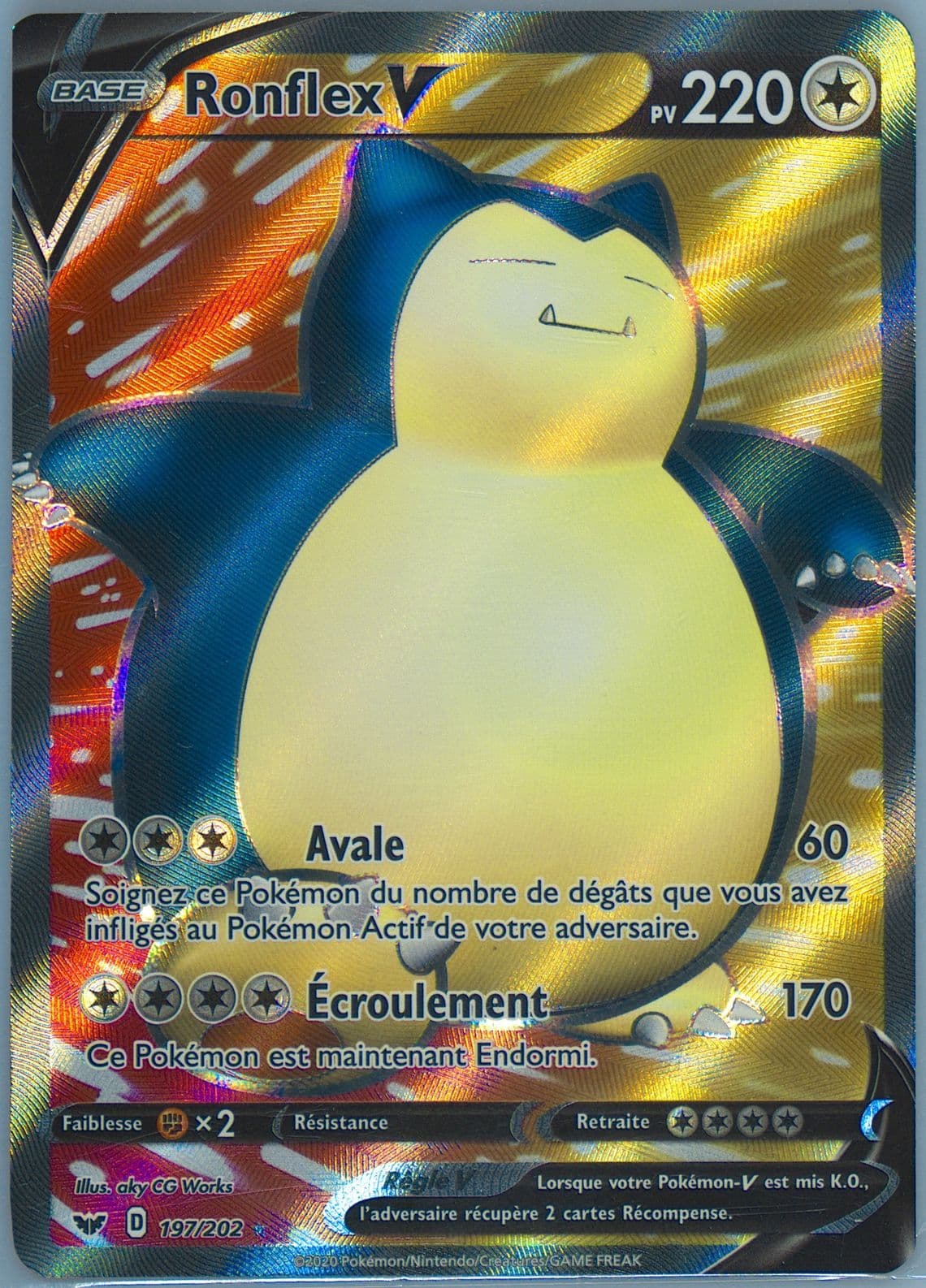 Full Art/Ronflex V French (197) 2020 Pokemon Sword & Shield