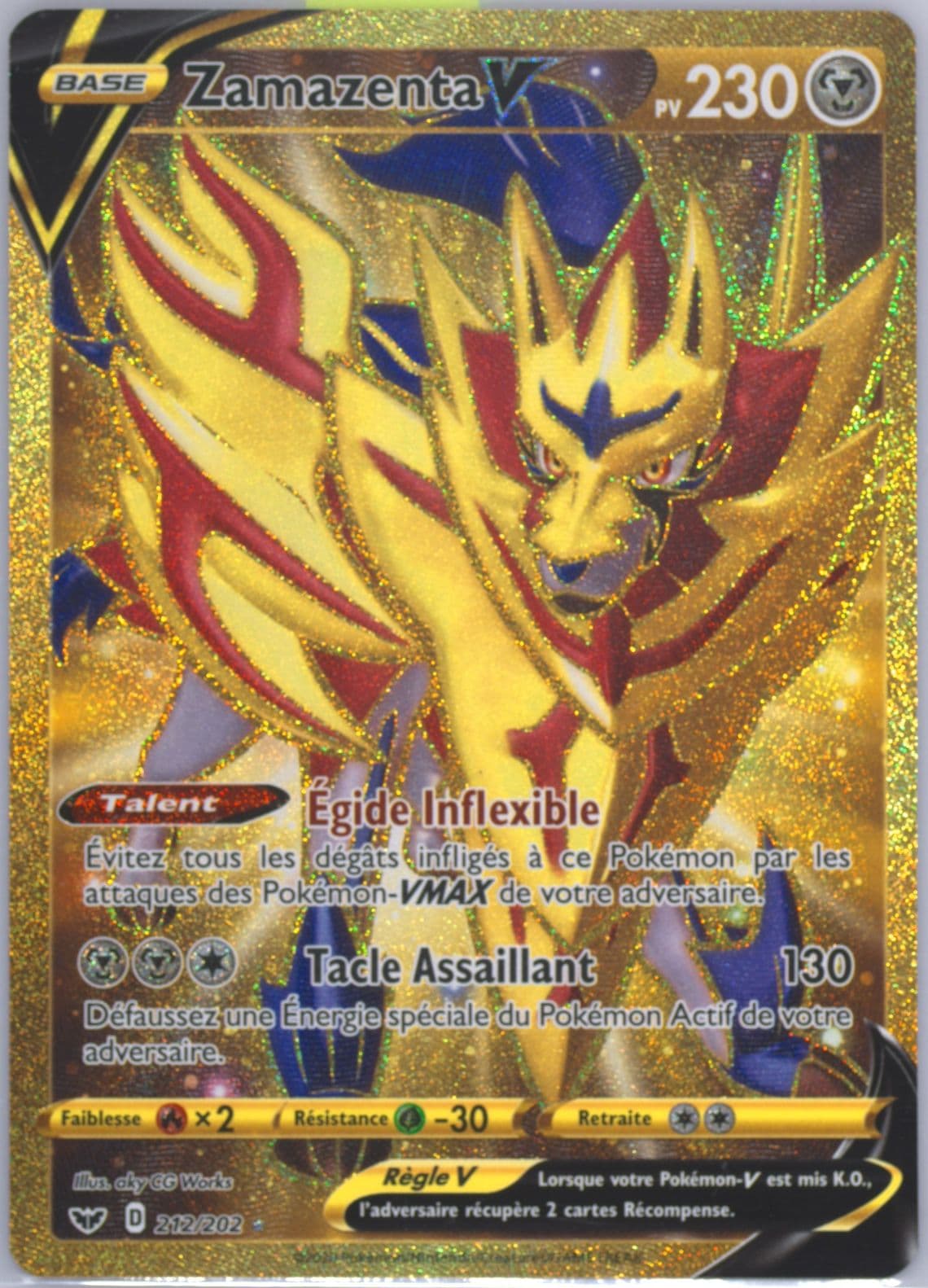 Full Art/Zamazenta V French-Secret (212) 2020 Pokemon Sword & Shield